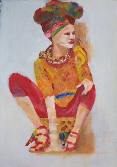 Original Abstract Expressionism Fashion Paintings by Tonka Morris