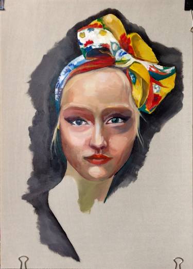 Original Modern Portrait Paintings by Tonka Morris