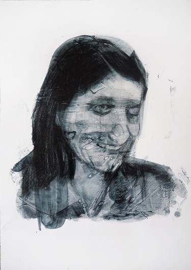 Original Expressionism Portrait Drawings by Cynthia Gregorová