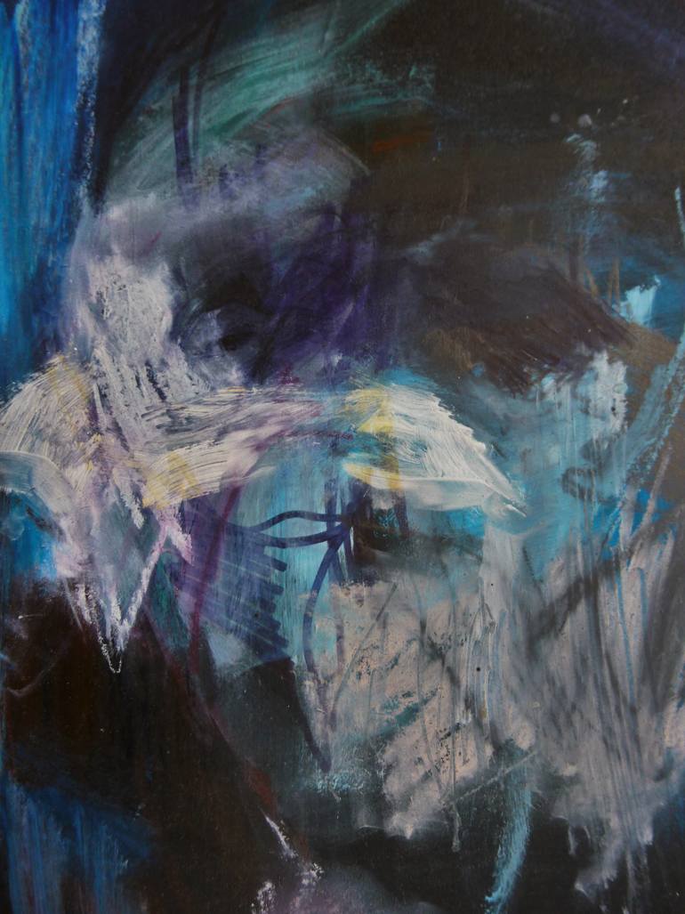 Original Abstract Expressionism People Painting by Cynthia Gregorová