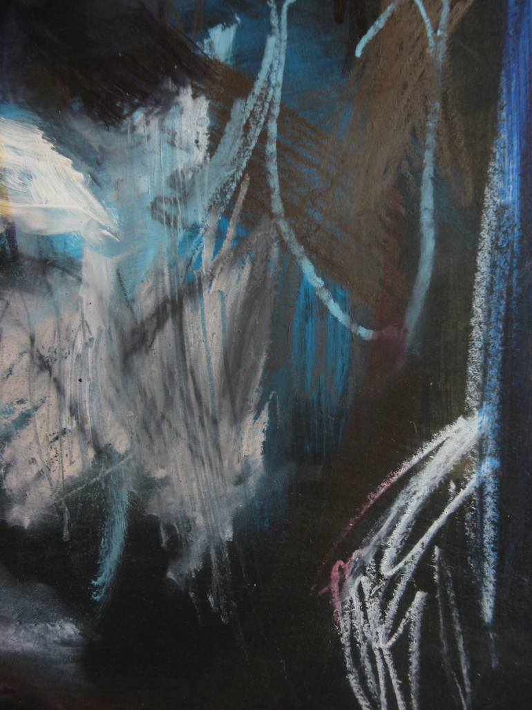 Original Abstract Expressionism People Painting by Cynthia Gregorová