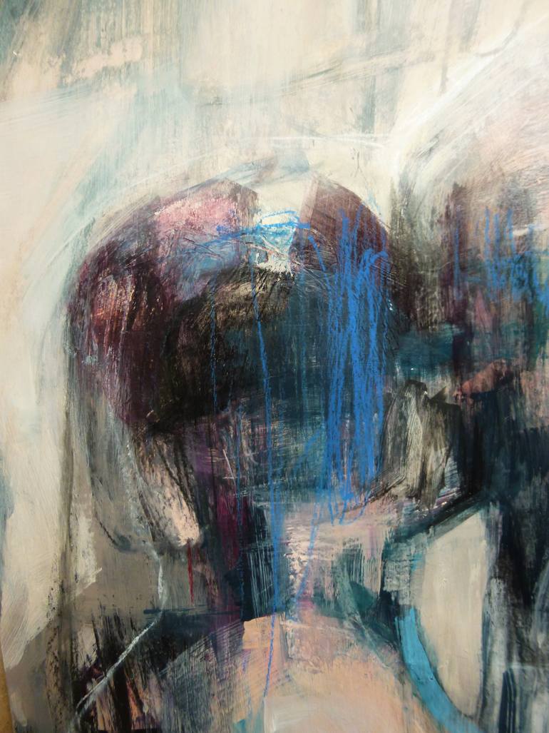 Original Abstract People Painting by Cynthia Gregorová