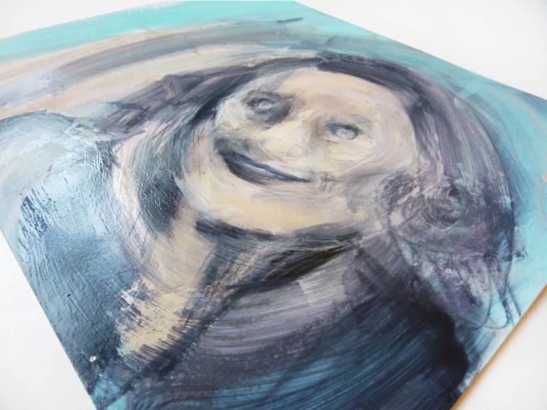 Original Abstract Expressionism People Painting by Cynthia Gregorová
