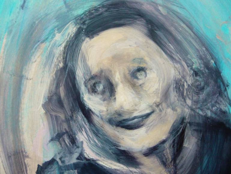 Original Abstract Expressionism People Painting by Cynthia Gregorová