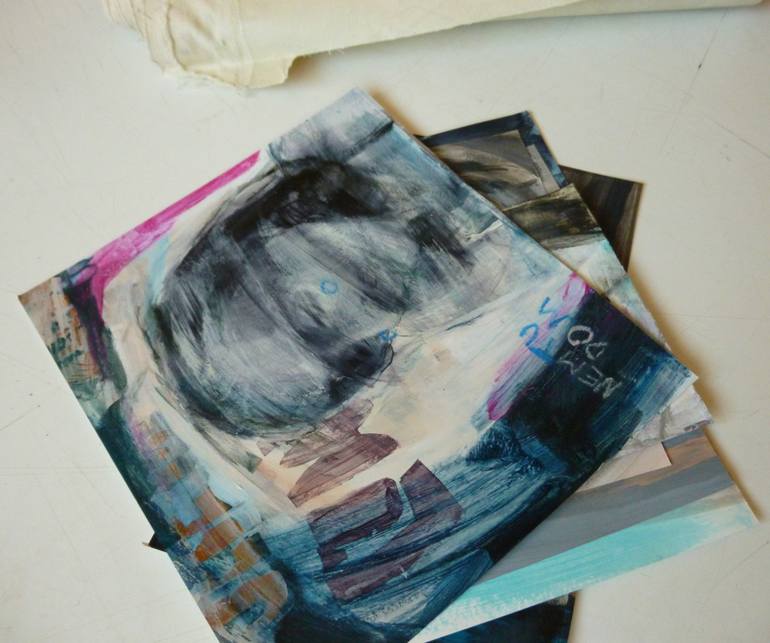 Original Expressionism People Painting by Cynthia Gregorová