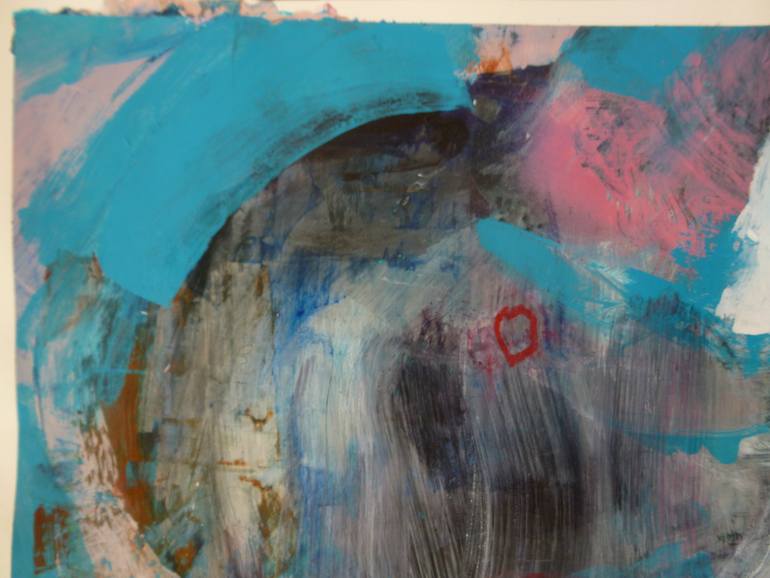 Original Abstract Expressionism People Painting by Cynthia Gregorová