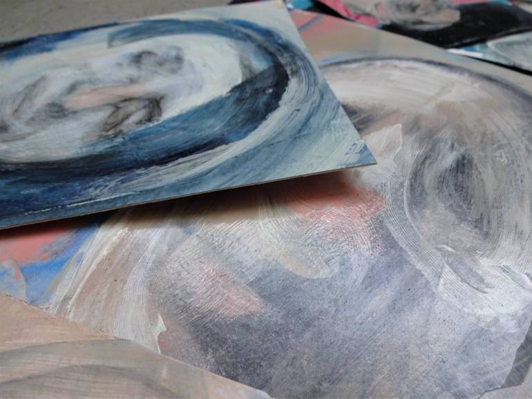 Original Expressionism People Painting by Cynthia Gregorová