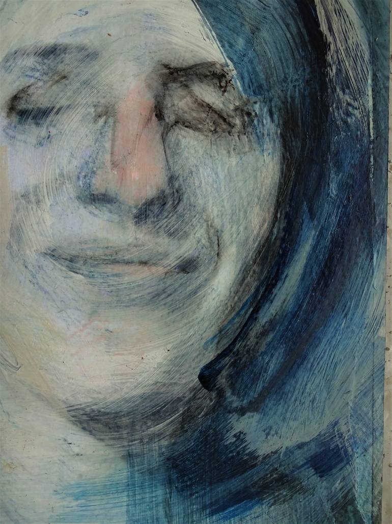 Original Expressionism People Painting by Cynthia Gregorová