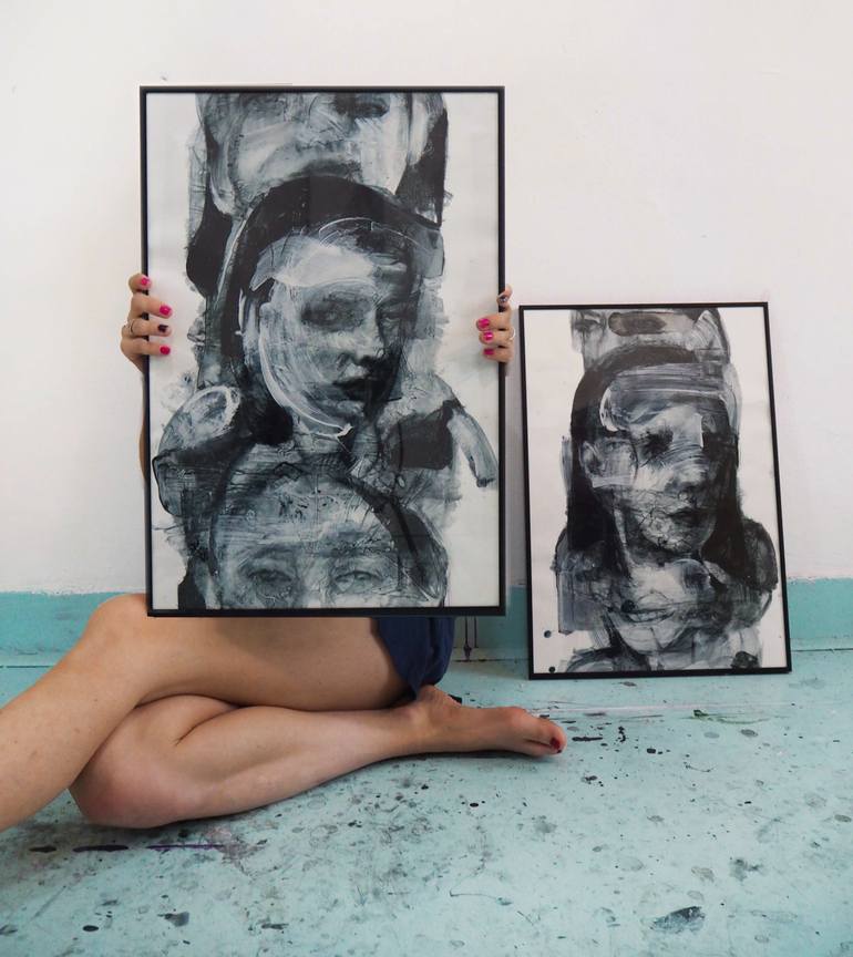 Original Figurative People Painting by Cynthia Gregorová