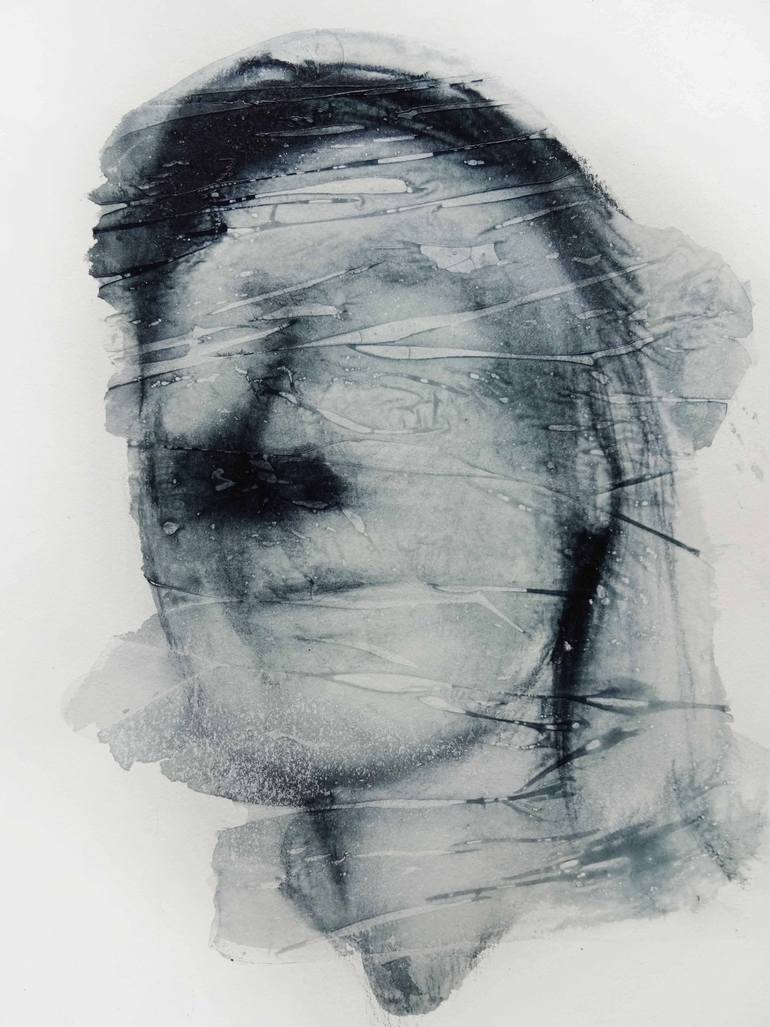 Original Abstract Expressionism People Painting by Cynthia Gregorová