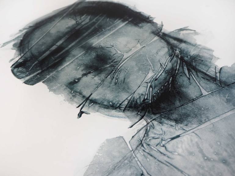 Original Expressionism People Drawing by Cynthia Gregorová