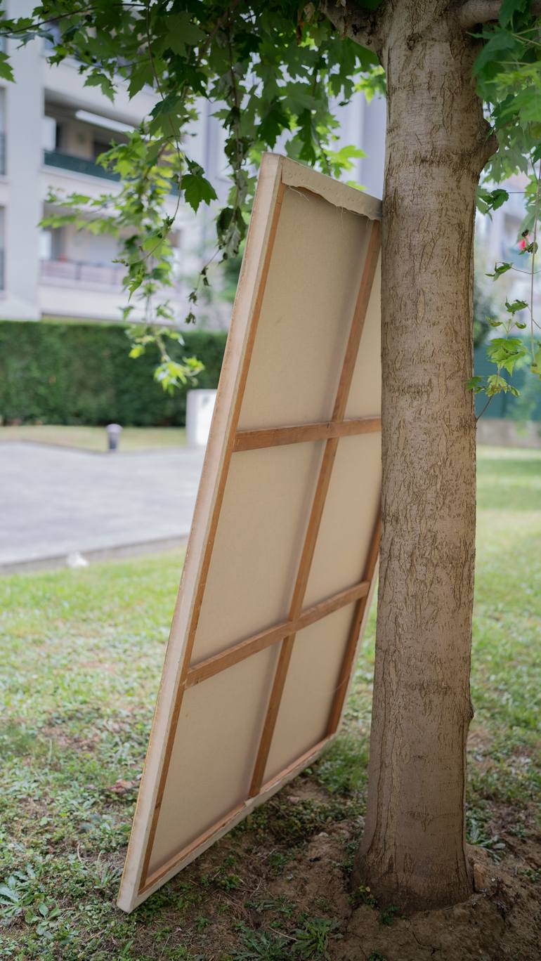 Original Art Deco Garden Painting by Fedora Akimova