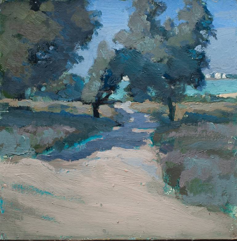 Original Impressionism Landscape Painting by Fedora Akimova