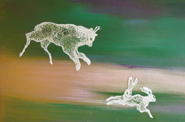 Original Documentary Animal Painting by Fedora Akimova