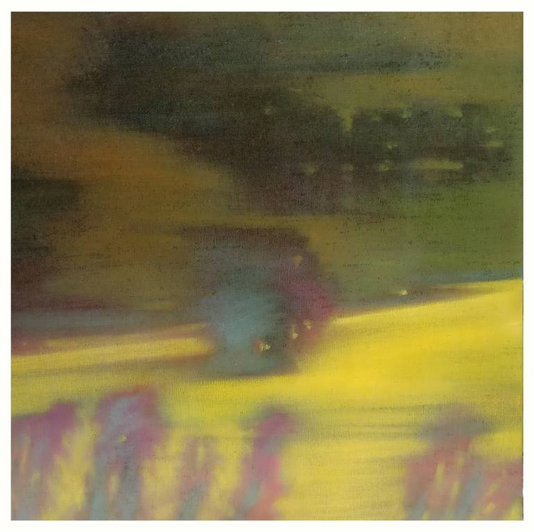 Original Abstract Expressionism Landscape Painting by Fedora Akimova