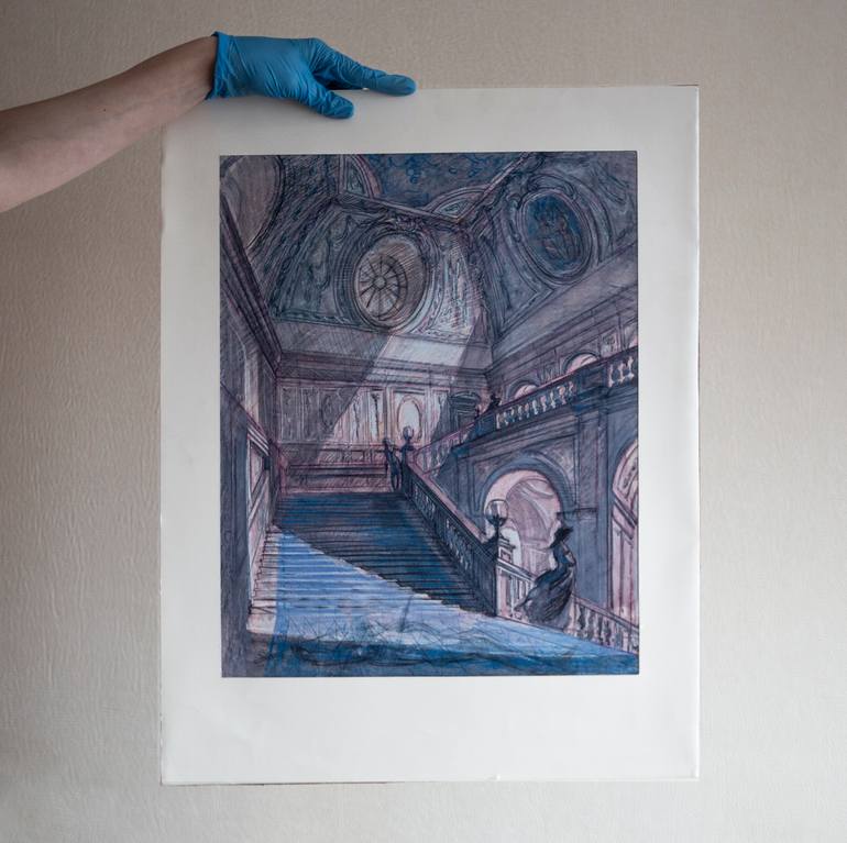 Original Illustration Architecture Drawing by Fedora Akimova