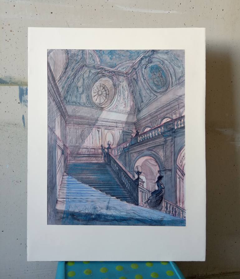 Original Illustration Architecture Drawing by Fedora Akimova