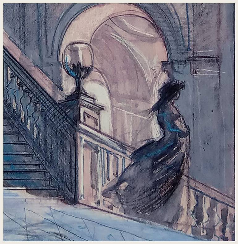 Original Illustration Architecture Drawing by Fedora Akimova
