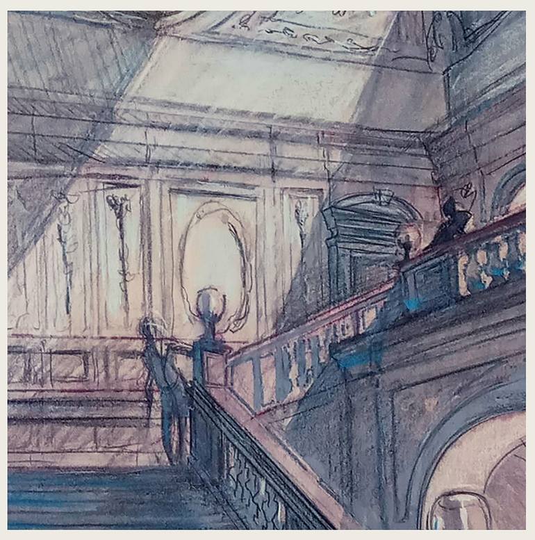Original Illustration Architecture Drawing by Fedora Akimova