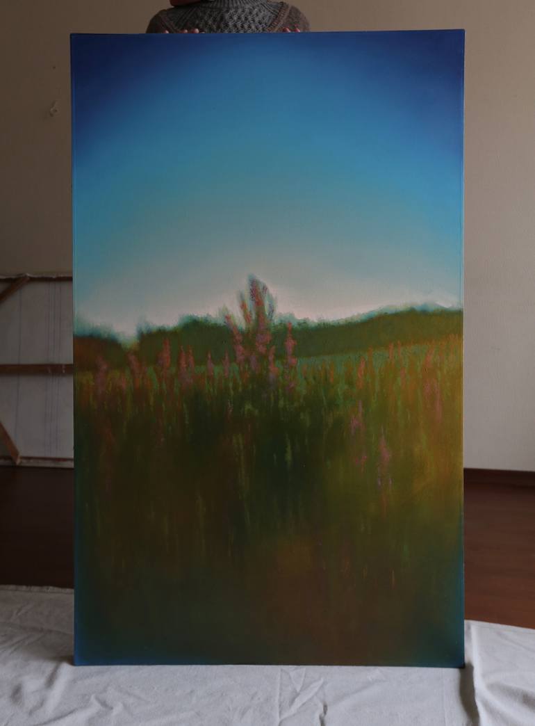 Original Art Deco Landscape Painting by Fedora Akimova