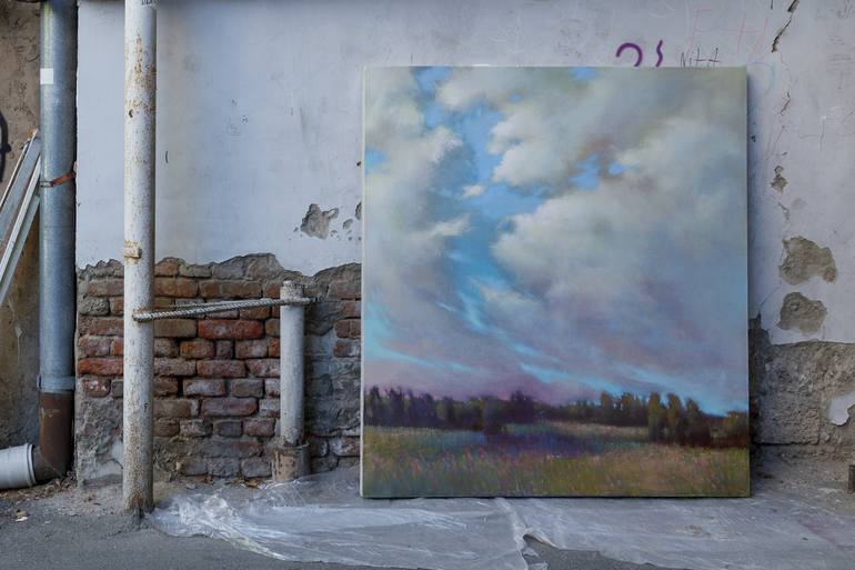 Original Impressionism Landscape Painting by Fedora Akimova
