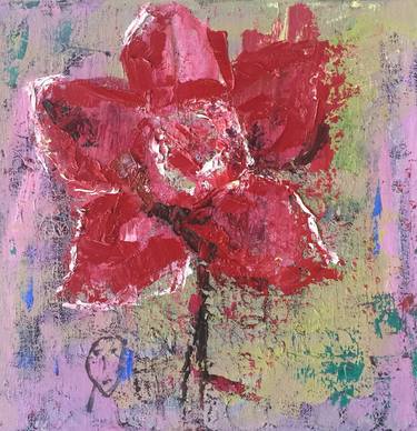 Original Abstract Expressionism Floral Paintings by Christie Helm