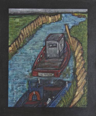 Print of Boat Paintings by laurence paul