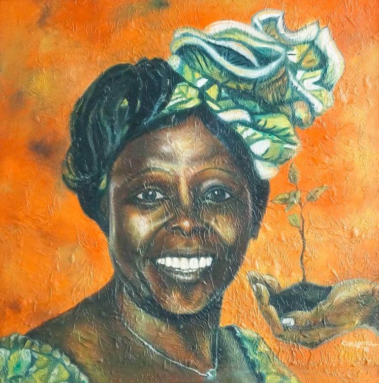 Original People Painting by Charles Egornu | Portraiture Art on Canvas | The Seeds We Leave Behind