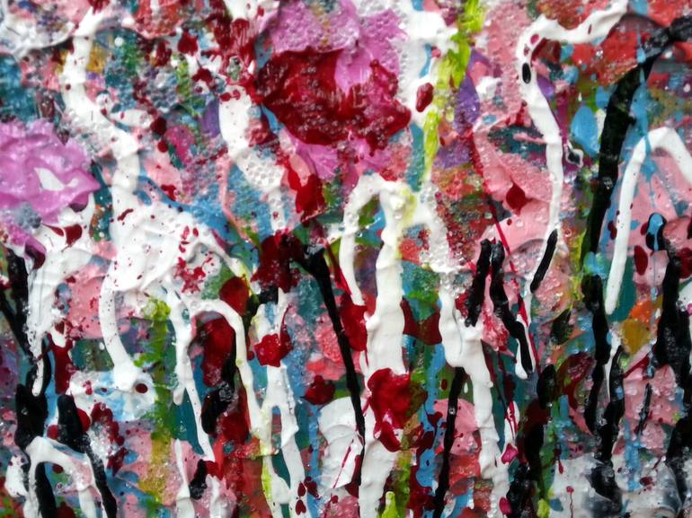 Original Abstract Floral Painting by Elena Barón