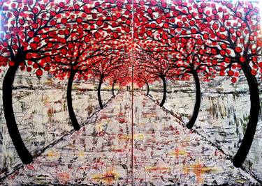 The white path of the red snails 2 (diptych) thumb