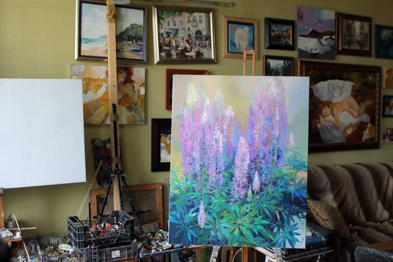 Original Realism Floral Painting by Viktor Zhmak