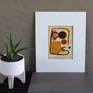 Actual artwork is 8"x11" with mat it is 16"x20"