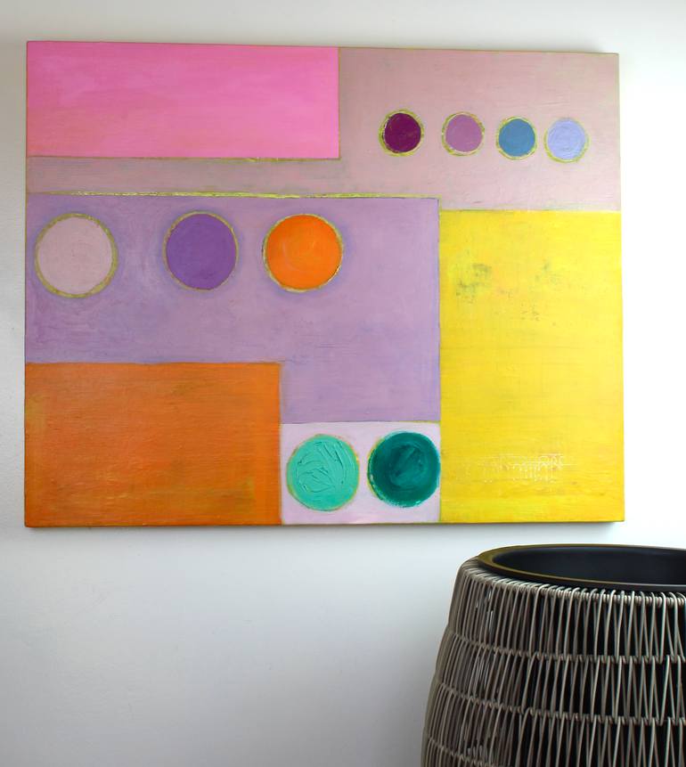 Original Abstract Geometric Painting by Joan Breckwedel