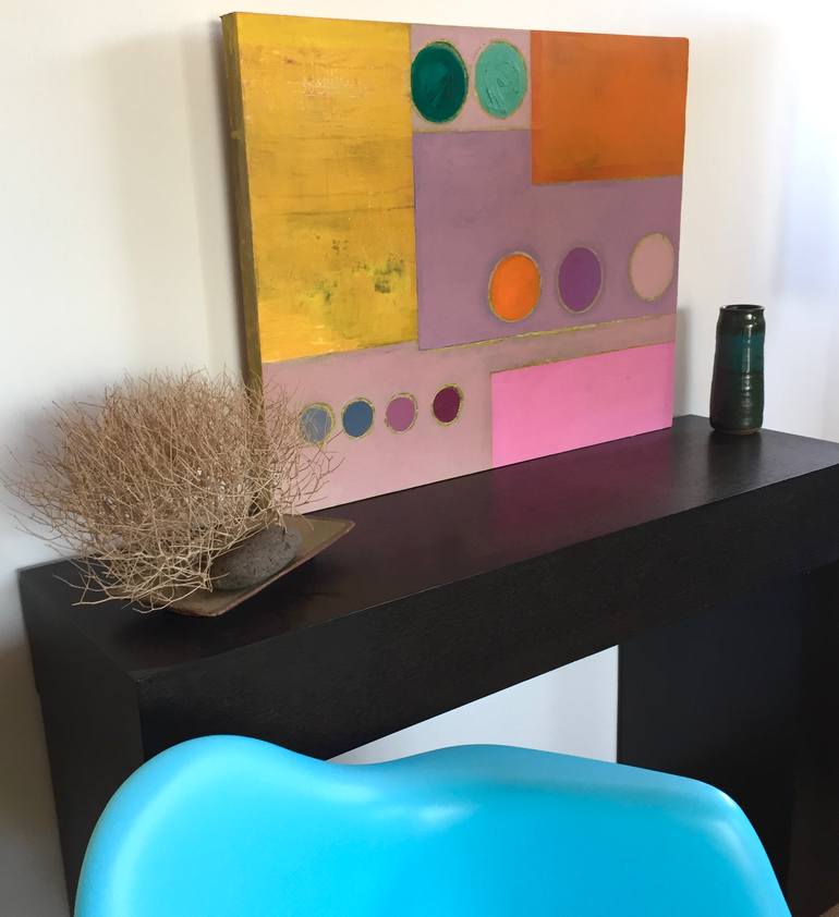 Original Abstract Geometric Painting by Joan Breckwedel