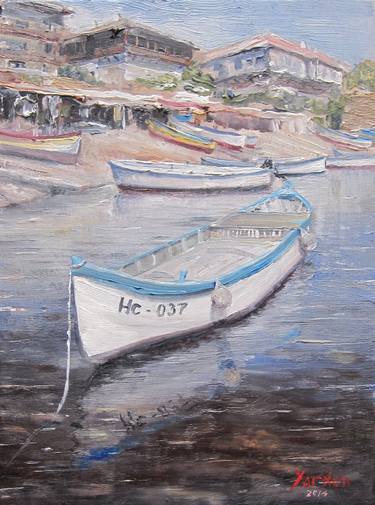 Print of Boat Paintings by Yordan Enchev