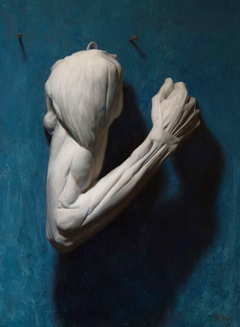 Arm Cast in Blu Painting by Inga Moore | Saatchi Art