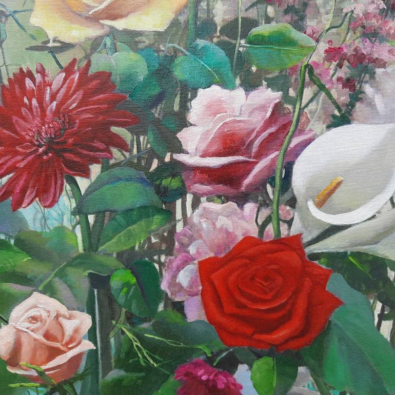 Original Figurative Floral Painting by Vlad Tasoff