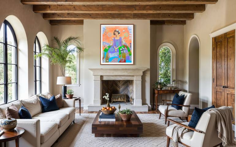 Original Baroque Women Mixed Media by Vlad Tasoff