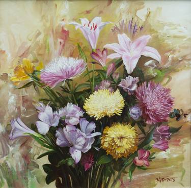 Original Fine Art Floral Paintings by Vlad Tasoff