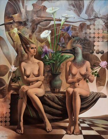 Original Figurative Erotic Paintings by Vlad Tasoff