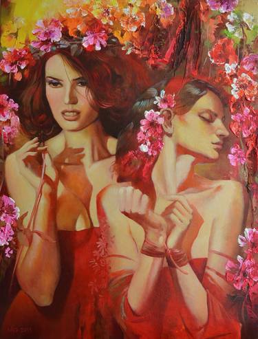 Original Figurative Women Paintings by Vlad Tasoff