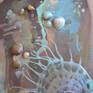 In making this painting were used real shells collectedon the coast of the Pacific ocean.