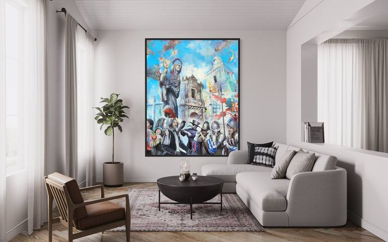 Original Figurative Architecture Painting by Vlad Tasoff