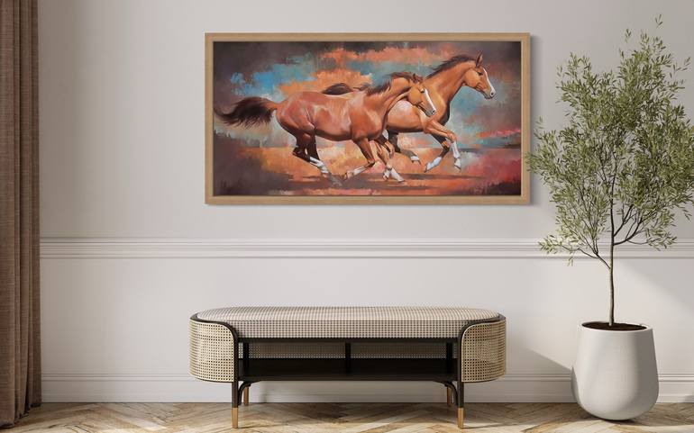 Original Figurative Horse Painting by Vlad Tasoff