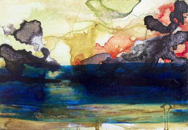 Print of Expressionism Landscape Paintings by Minna Komi