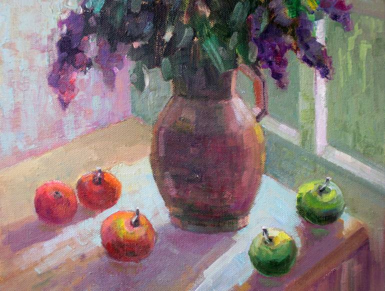 Original Impressionism Still Life Painting by Liudvikas Daugirdas
