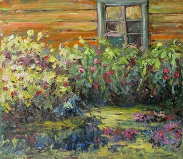 Original Impressionism Garden Paintings by Liudvikas Daugirdas