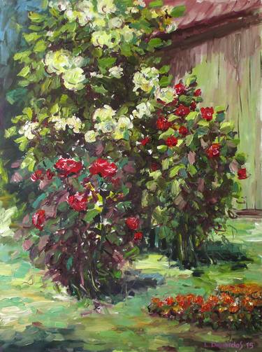 Original Impressionism Garden Paintings by Liudvikas Daugirdas