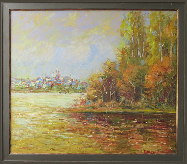 Original Impressionism Landscape Painting by Liudvikas Daugirdas