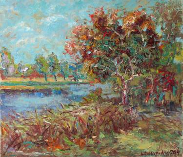 Print of Impressionism Landscape Paintings by Liudvikas Daugirdas